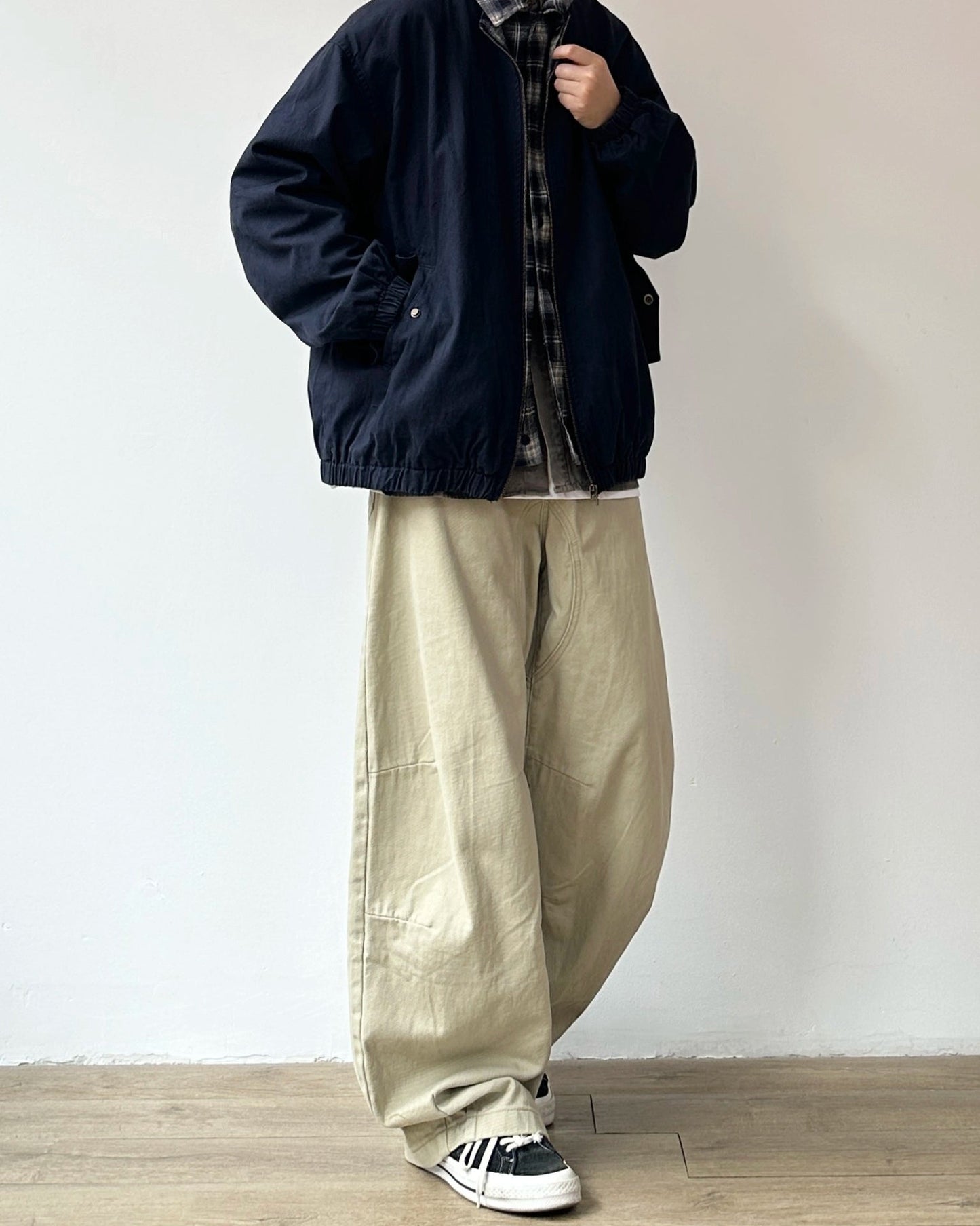 Retro Wide-Leg Work Pants N0873