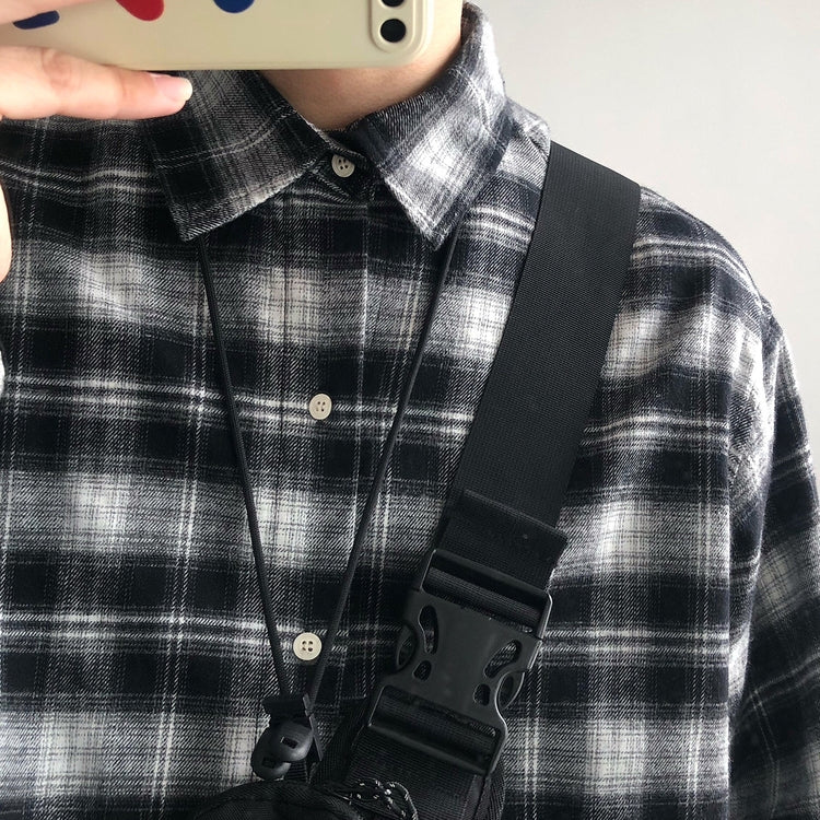 Check Casual Silhouette Long Sleeve Shirt N1000