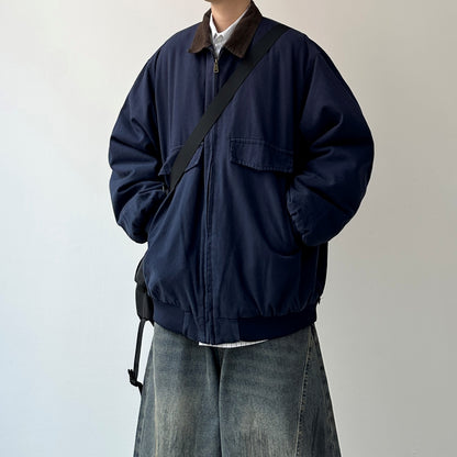 Corduroy Collar Relaxed Silhouette Jacket N0984