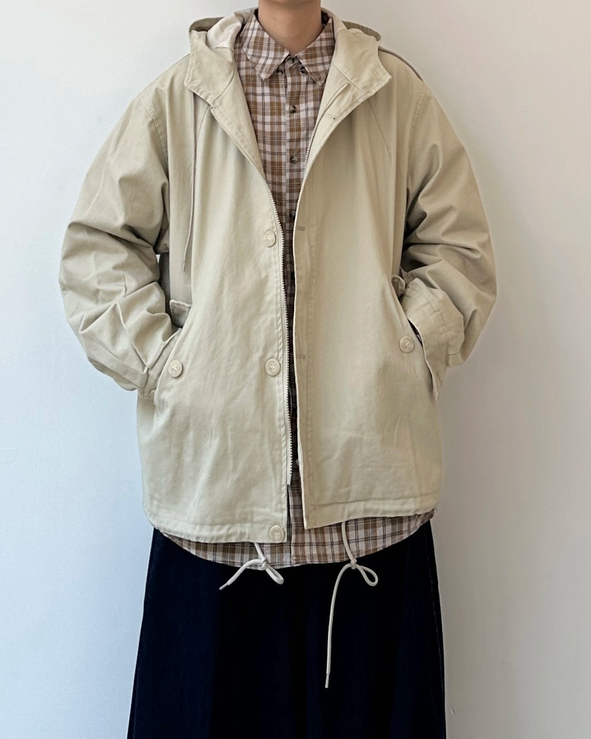 Retro Workwear Hooded Jacket  N0857