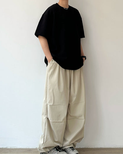 Minimal Design Black Short Sleeve T-Shirt N0828