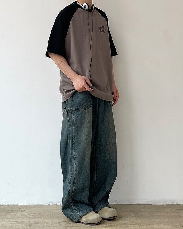 Street Style Contrast T-Shirt N0765