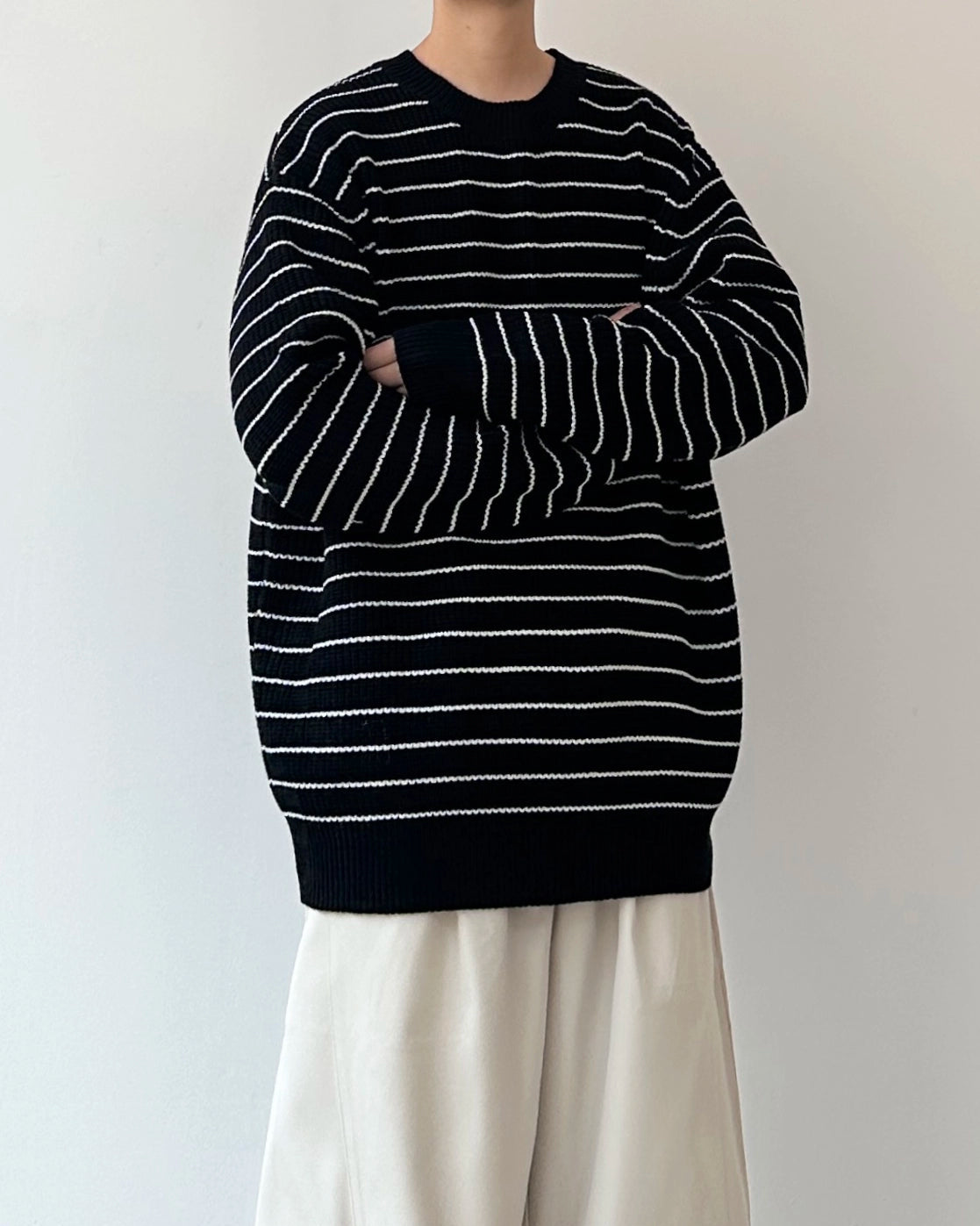 Retro Striped Knit Sweater N0894