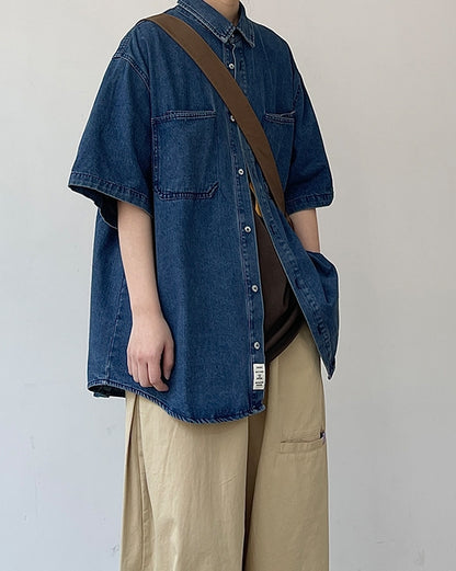 Double Pocket Light Denim Shirt N0764