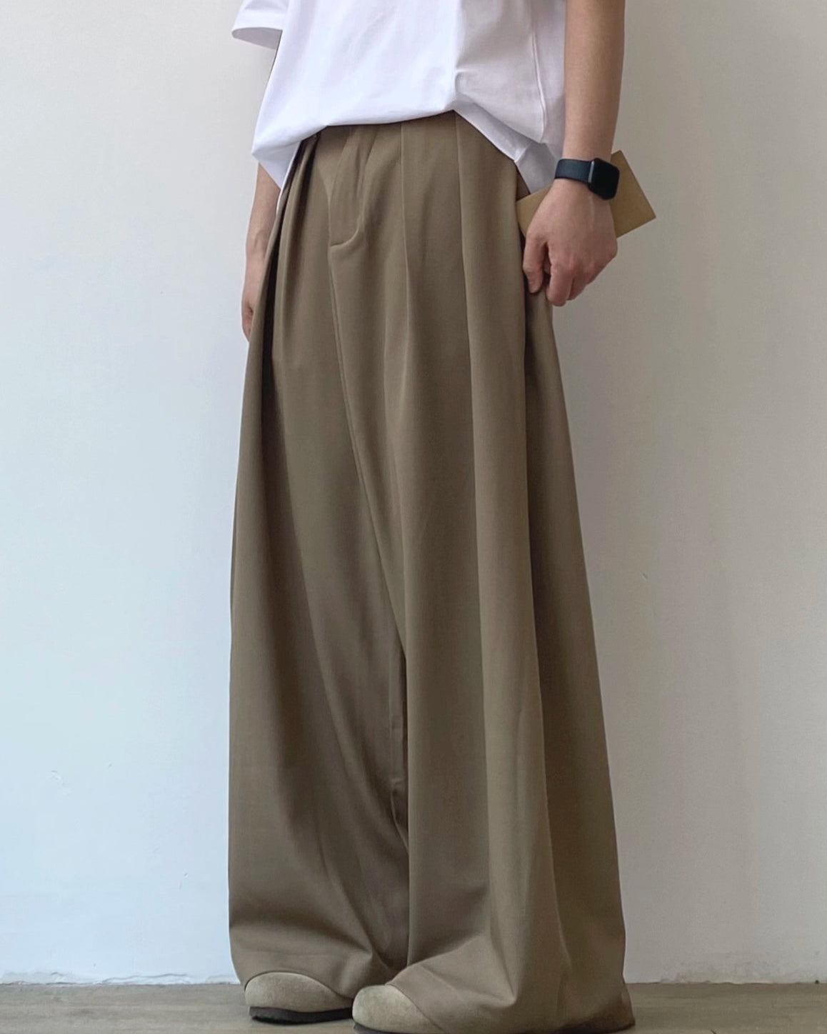 Deep Tuck Wide Pants N0902