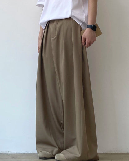Deep Tuck Wide Pants N0902