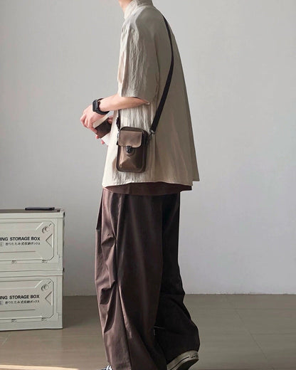 Retro Chinese Stand-Up Collar Shirt N0830