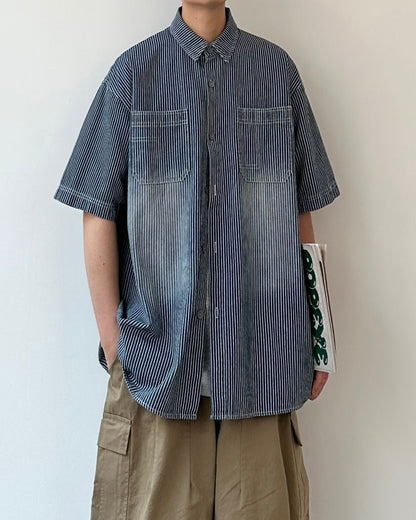 Striped Short Sleeve Shirt N0805