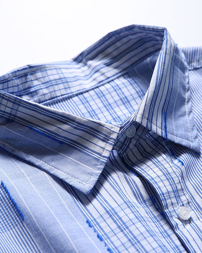 Stripe Block Design Shirt N0680