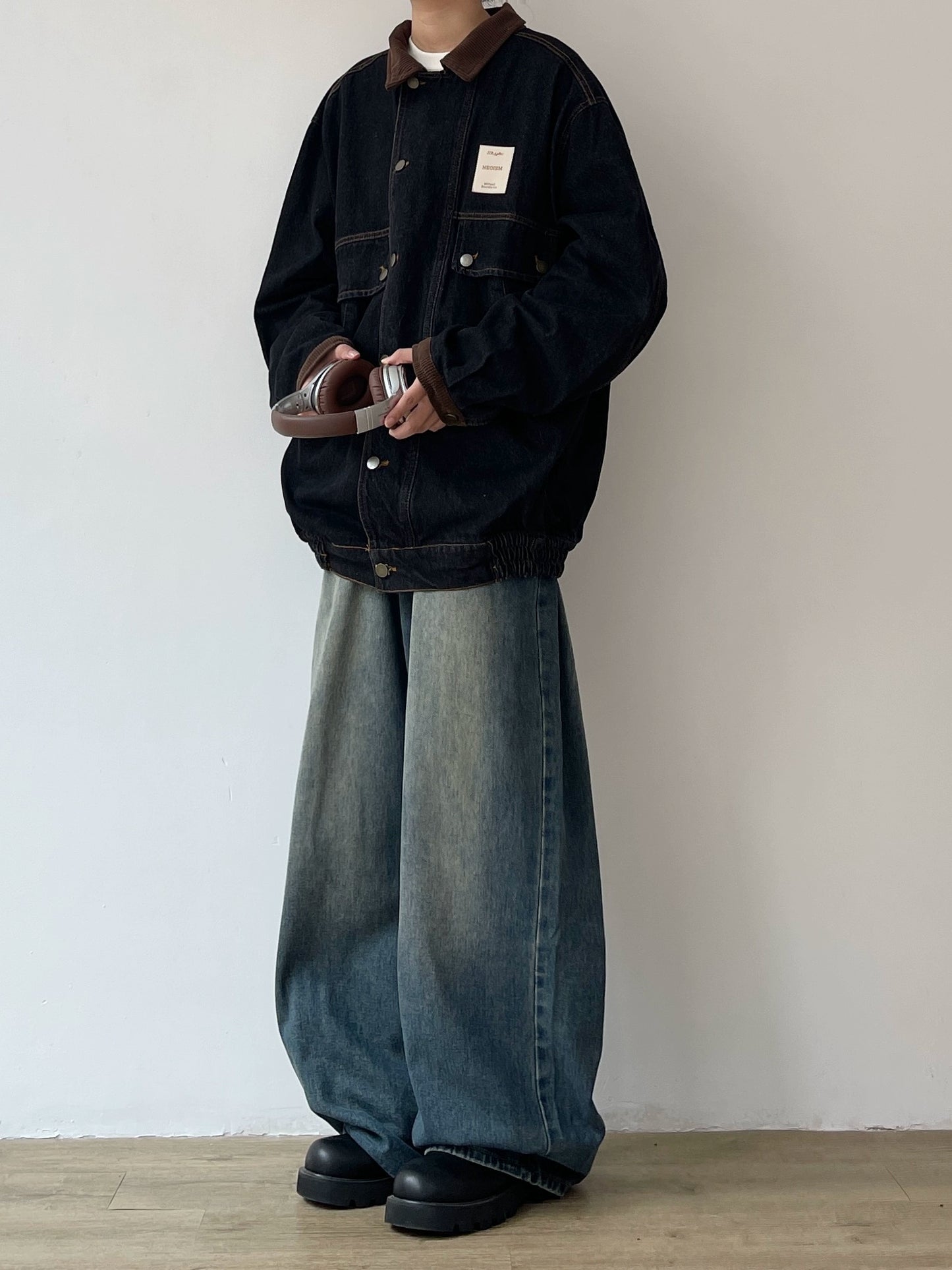 Retro Wide-Leg Unisex Jeans N0604