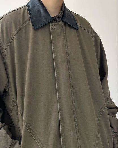 Dark Color Contrast Jacket N0928