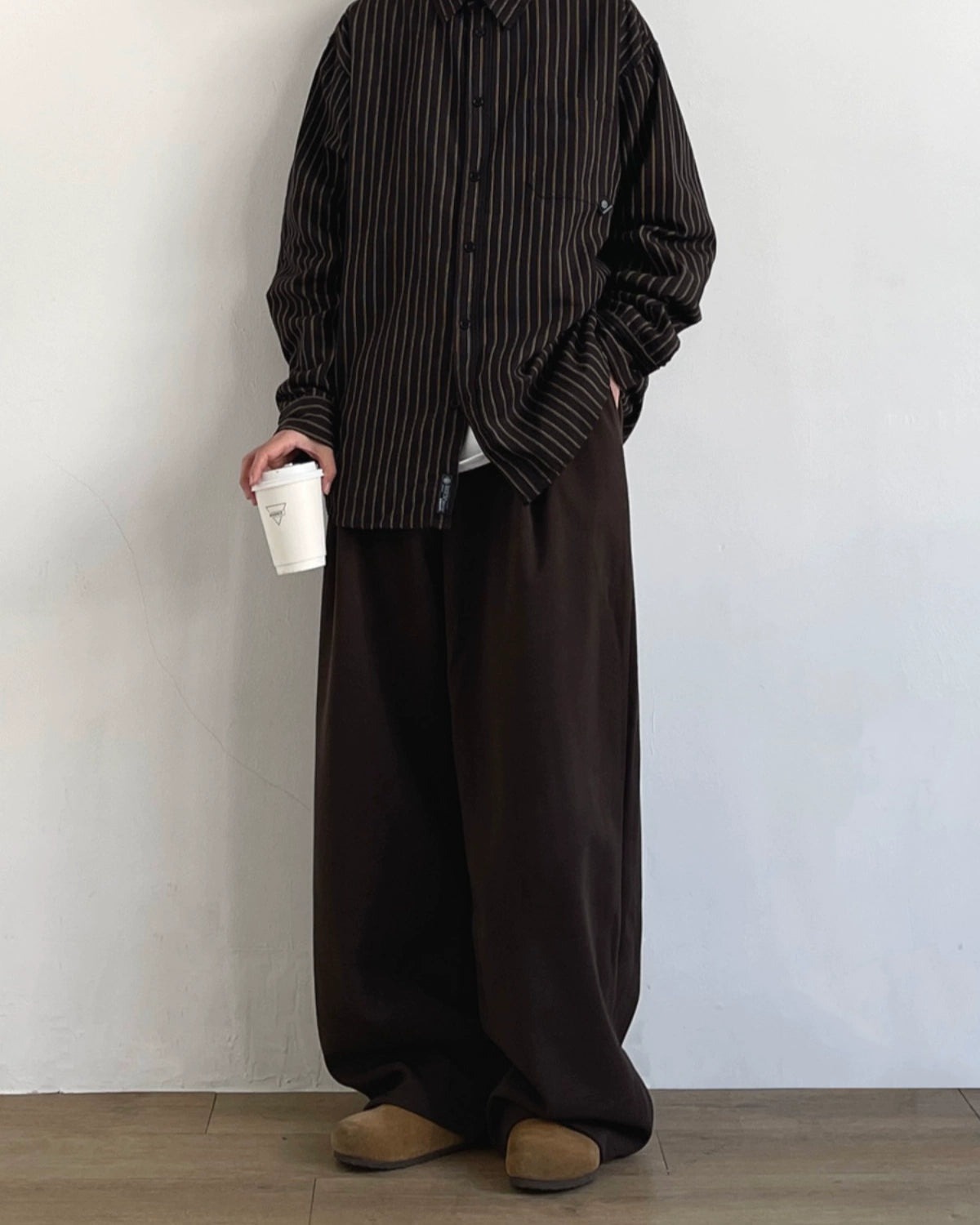 Retro Tweed Wide-Leg Pants N0685