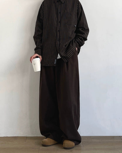 Retro Tweed Wide-Leg Pants N0685