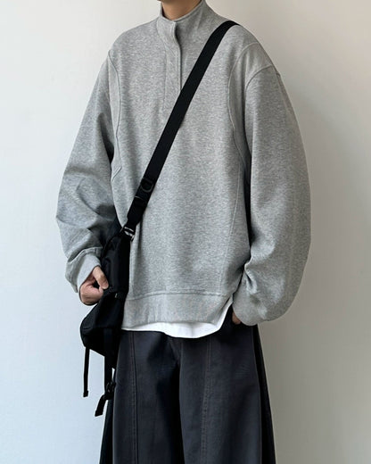 Retro Split Collar Sweatshirt N0878