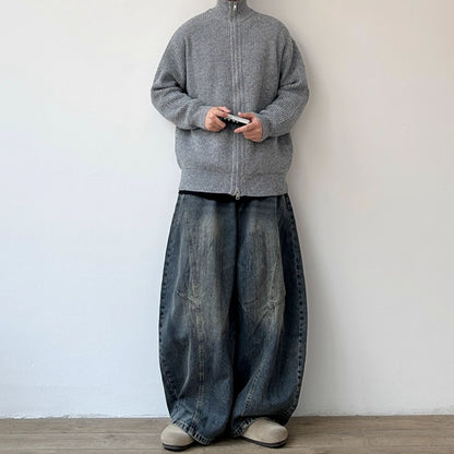 Volume Curve Loose Denim Pants N0994