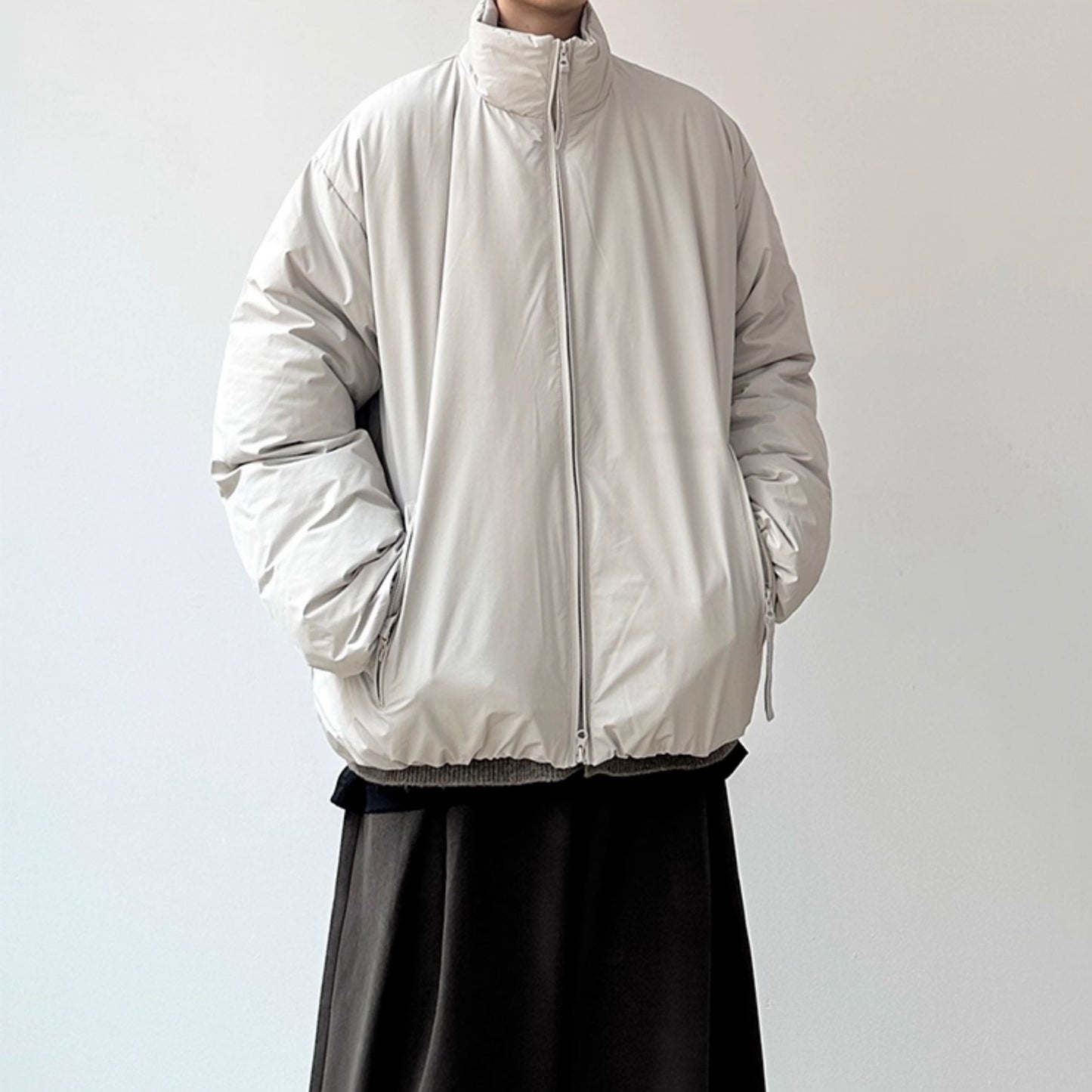 Volume Silhouette Stand Collar Jacket N0973