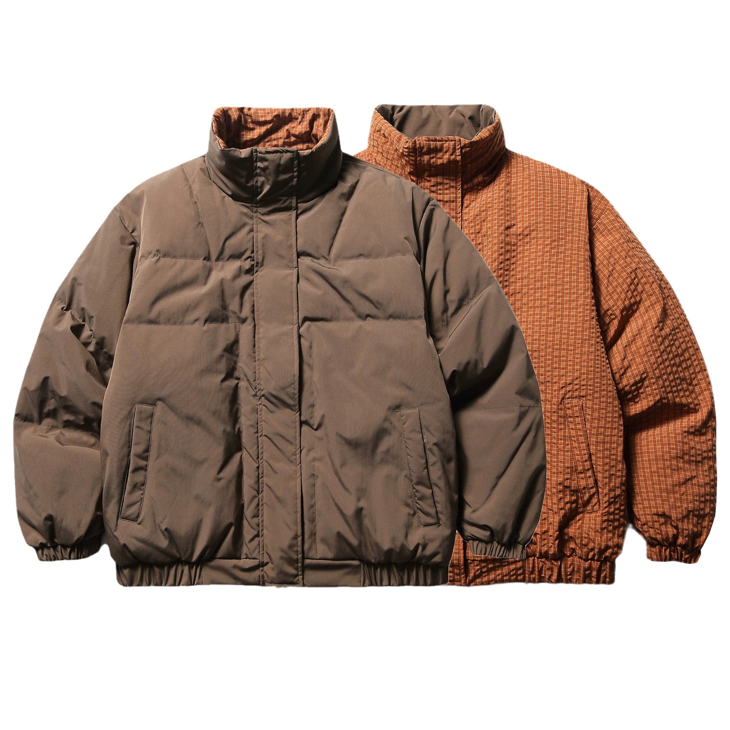 Reversible Stand Collar Down Jacket N0418