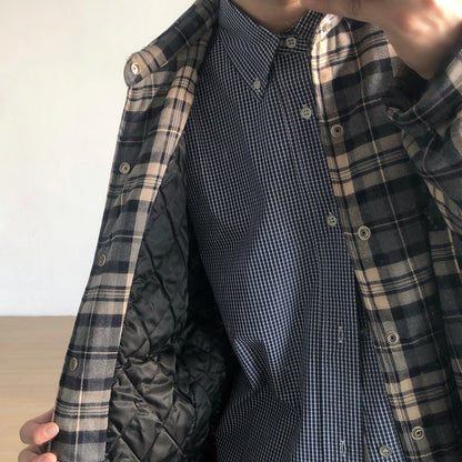 Loose Silhouette Check Shirt Jacket N0998