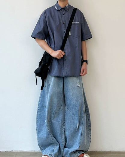 Retro Patchwork Shirt N0809