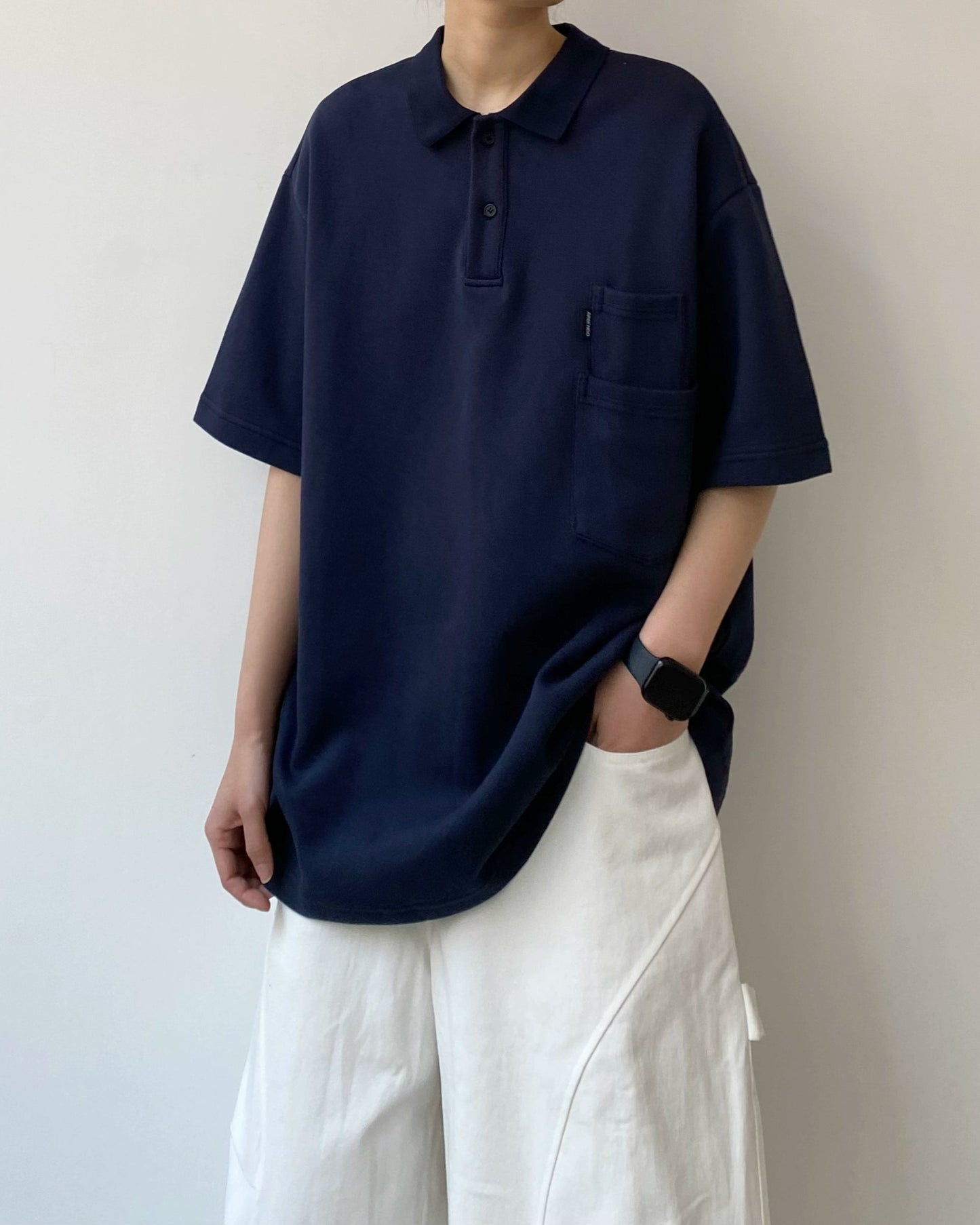 Minimal Design Pocket Polo Tee N0787