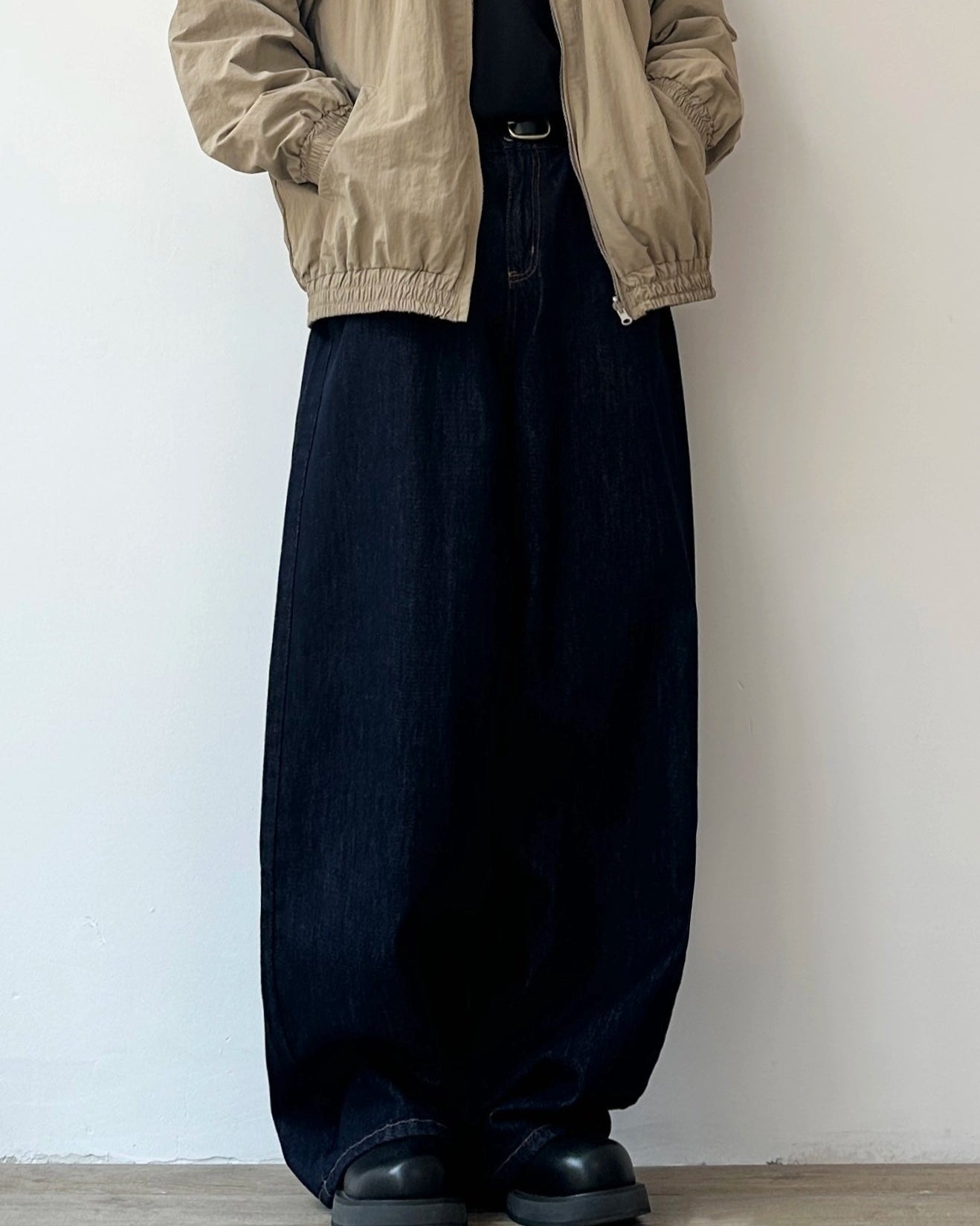 Dark Indigo Wide Denim Pants N0925