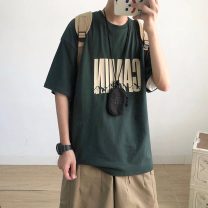 Graphic Print Smooth Fabric Half Sleeve T-Shirt N1093
