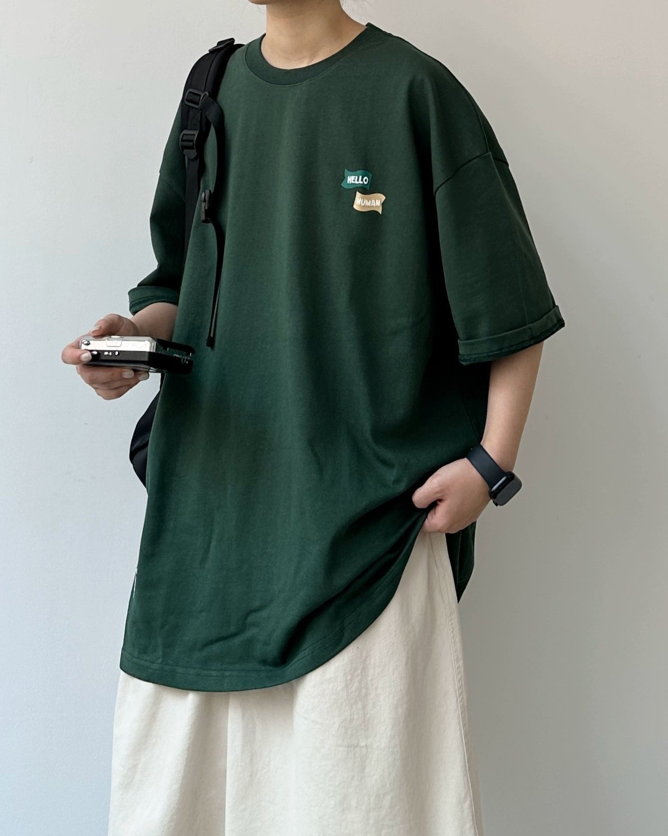 One Point Message Short Sleeve T-Shirt N0796