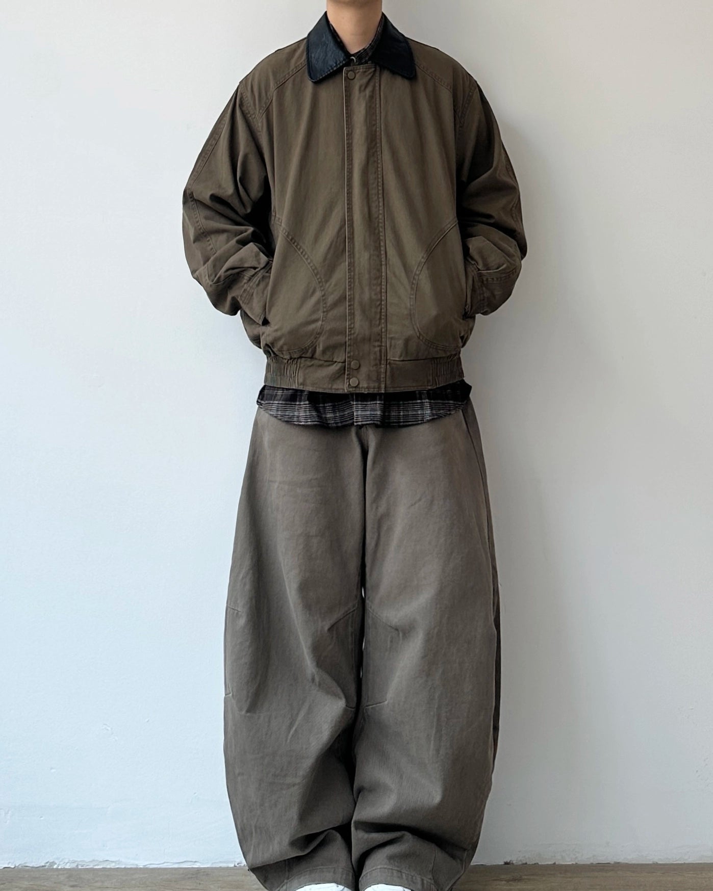 Dark Color Contrast Jacket N0928