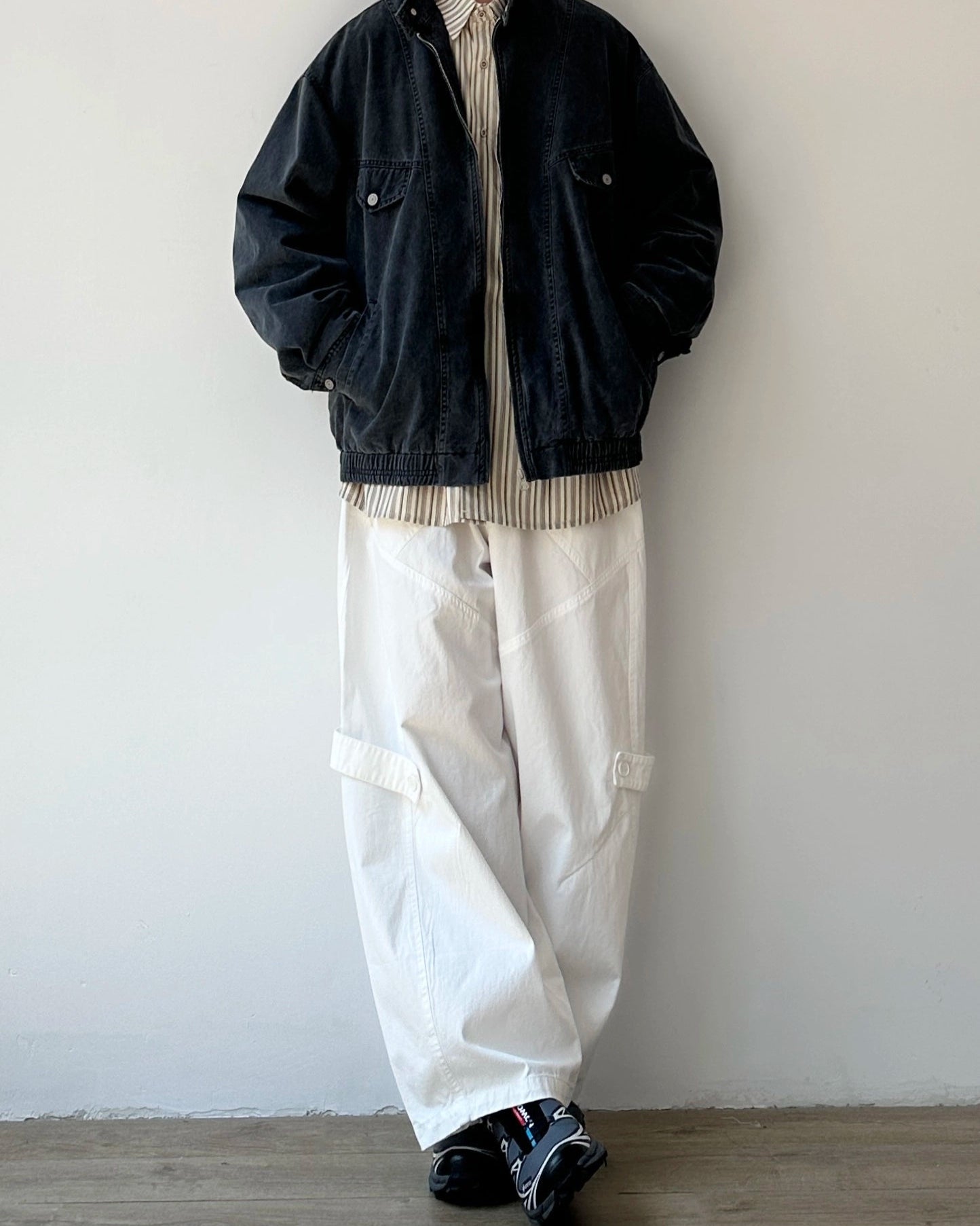 Retro Wide-Leg Work Pants N0880