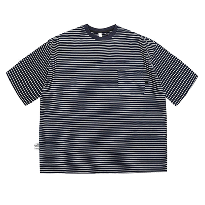 Pinstripe Casual Short-sleeved T-shirt N0279