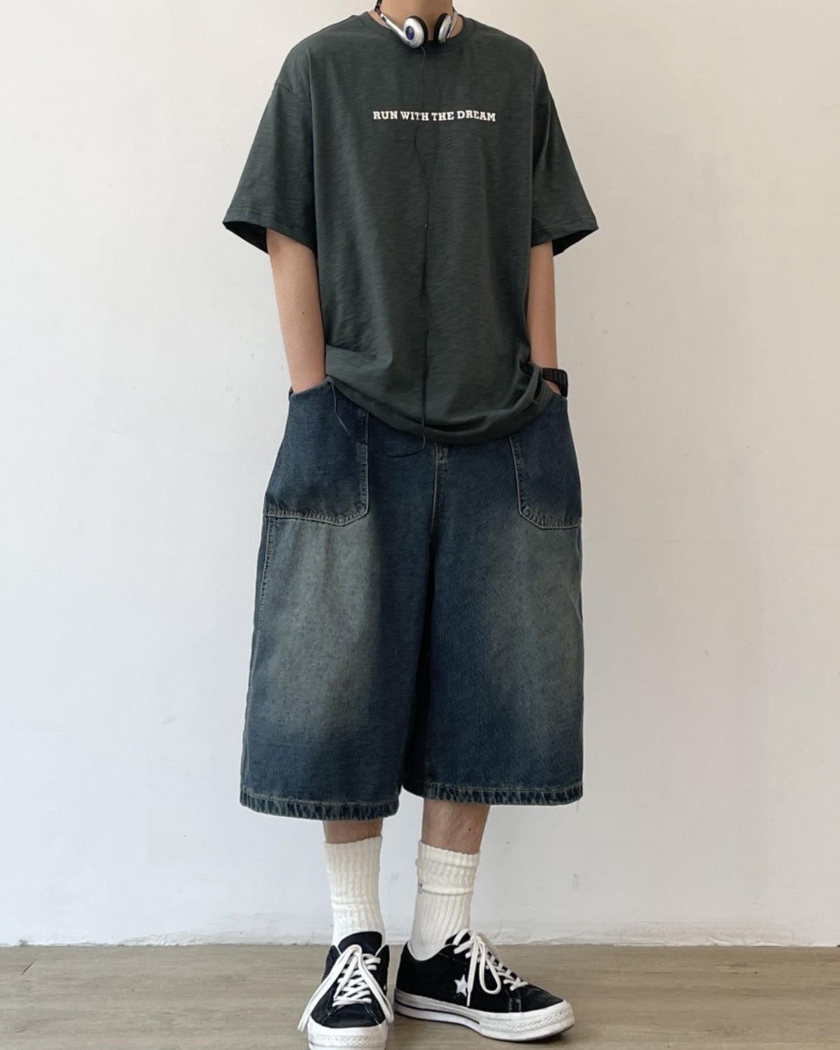 Dream Message Front Print Short Sleeve T-Shirt N0735