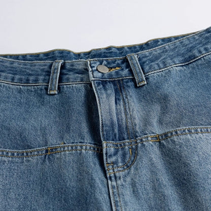 Vintage Wash Wide Denim Pants N0963