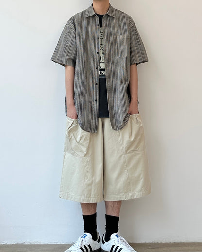 Vertical Striped Short Sleeve Shirt N0806