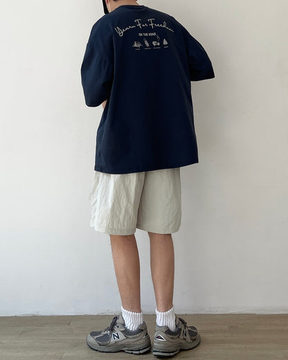 Outdoor Spirit Back Print Short Sleeve T-Shirt N0756