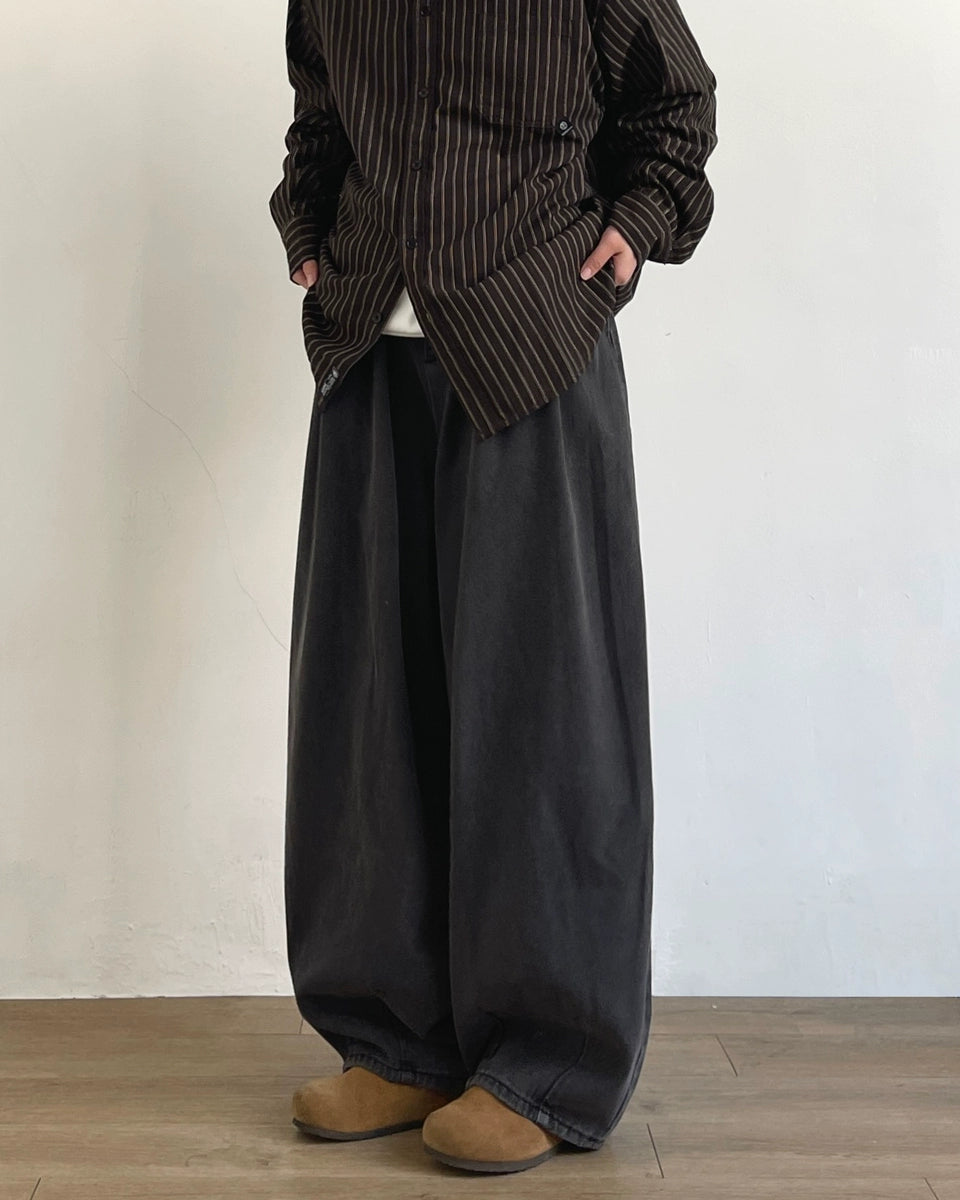 Retro Wide-Leg Denim Jeans N0683