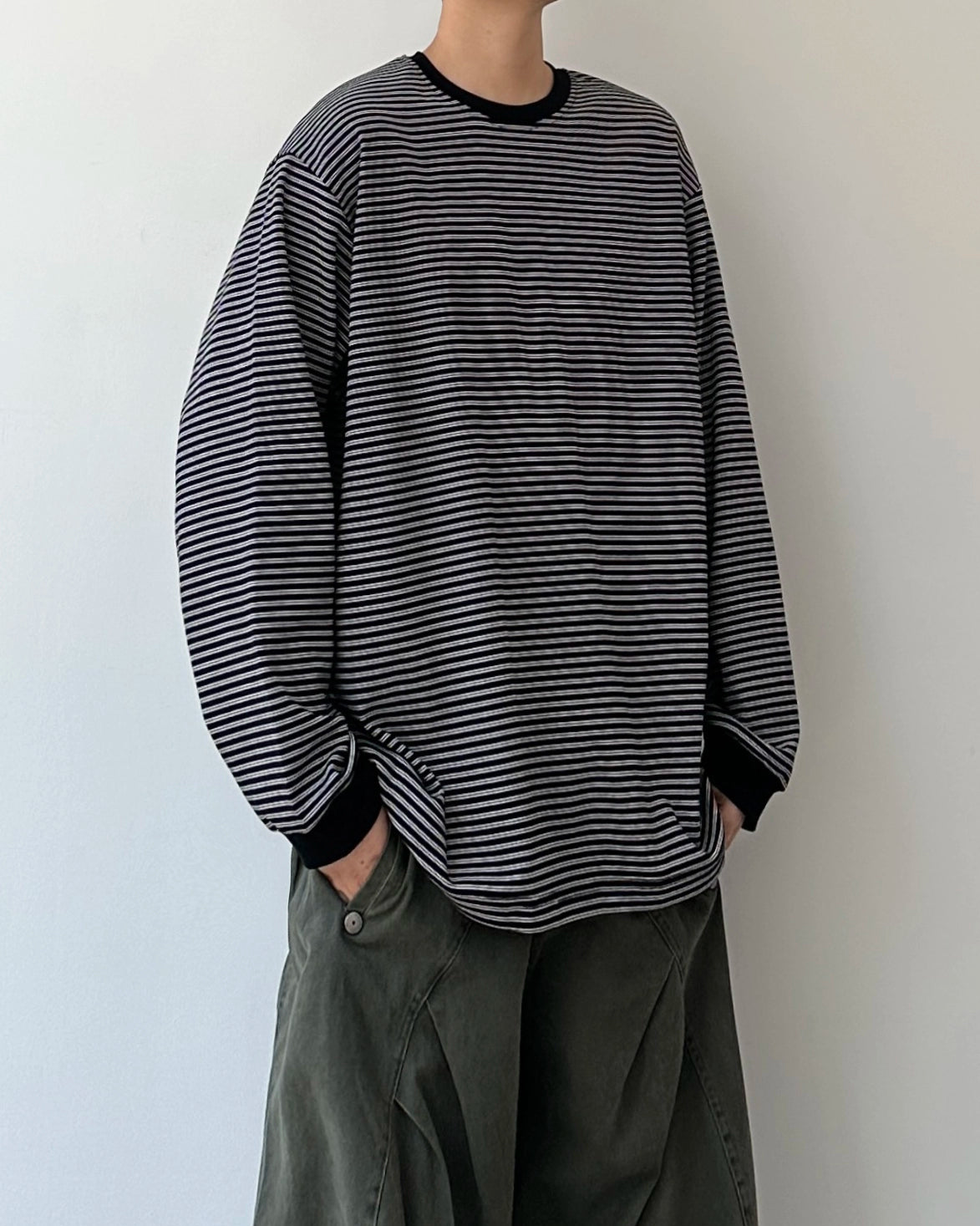 Retro Striped Long-Sleeve Tee N0847