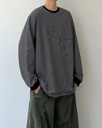 【OUTLET/即納】Retro Striped Long-Sleeve Tee N0847