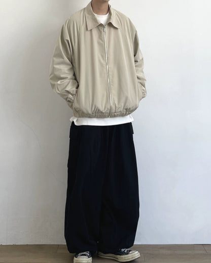 Minimal Design Zip Blouson N0693