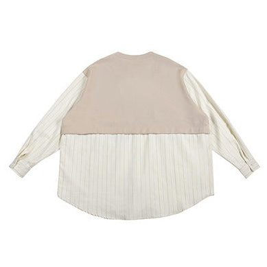 Asymmetry Layered Long Sleeve Shirt N1053