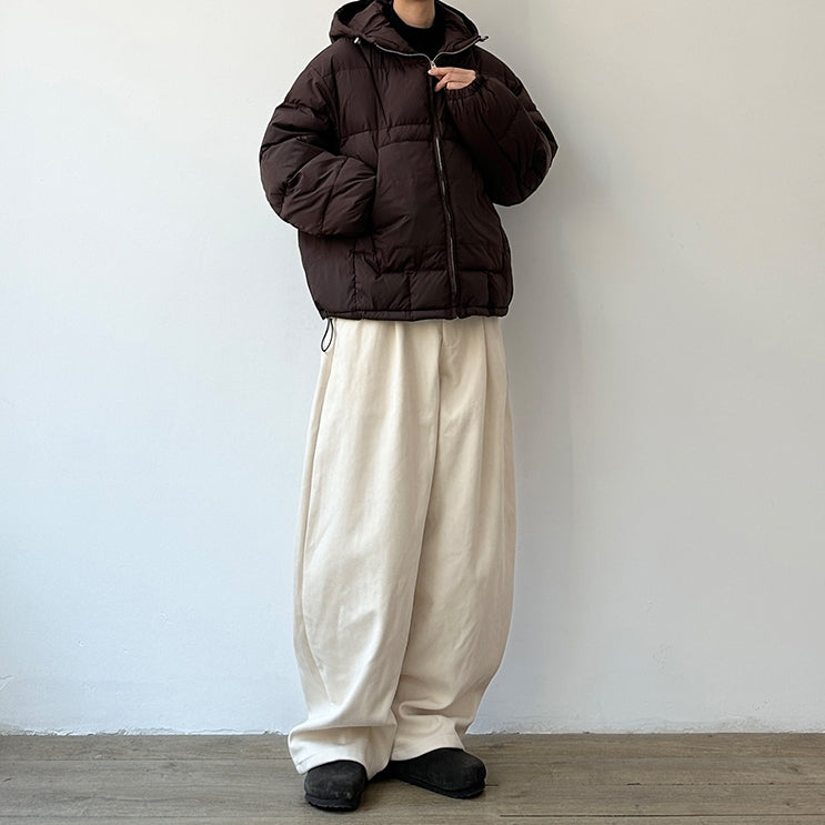 Volume Silhouette Tuck Wide Pants N1007