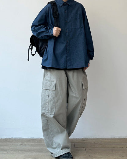 Relaxed Silhouette Basic Shirt N0908