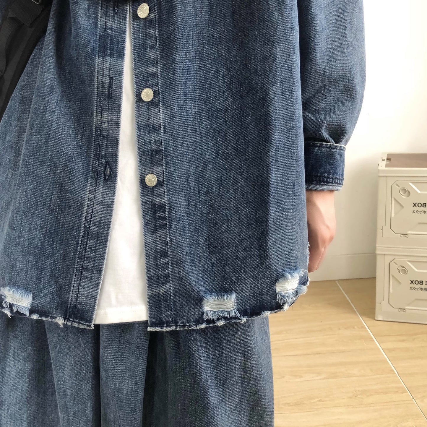 Denim Loose Long-sleeved Jacket N0379