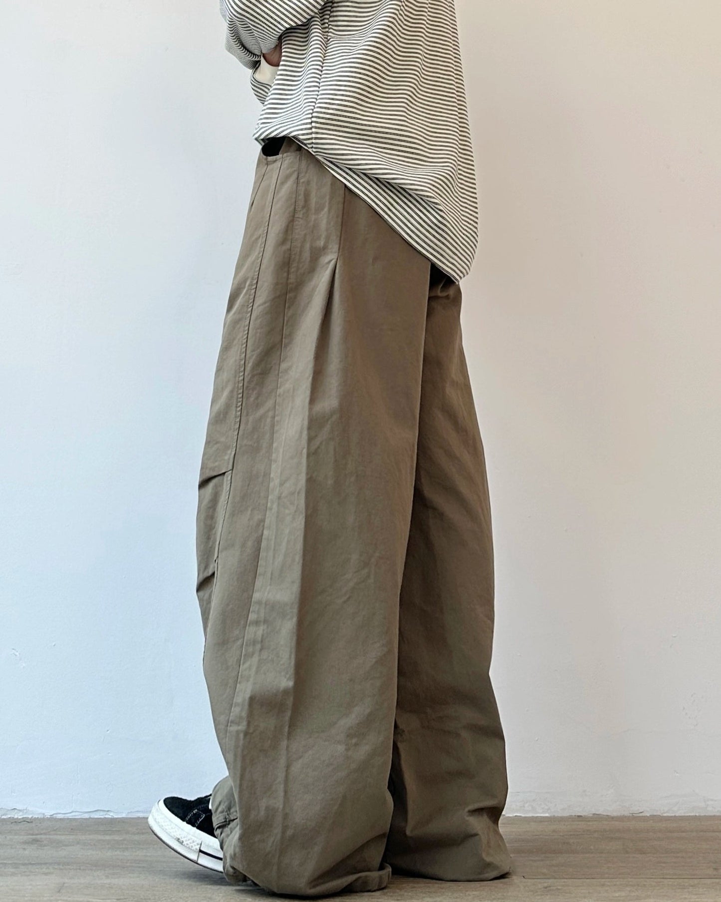 Retro Wide-Leg Work Pants N0854