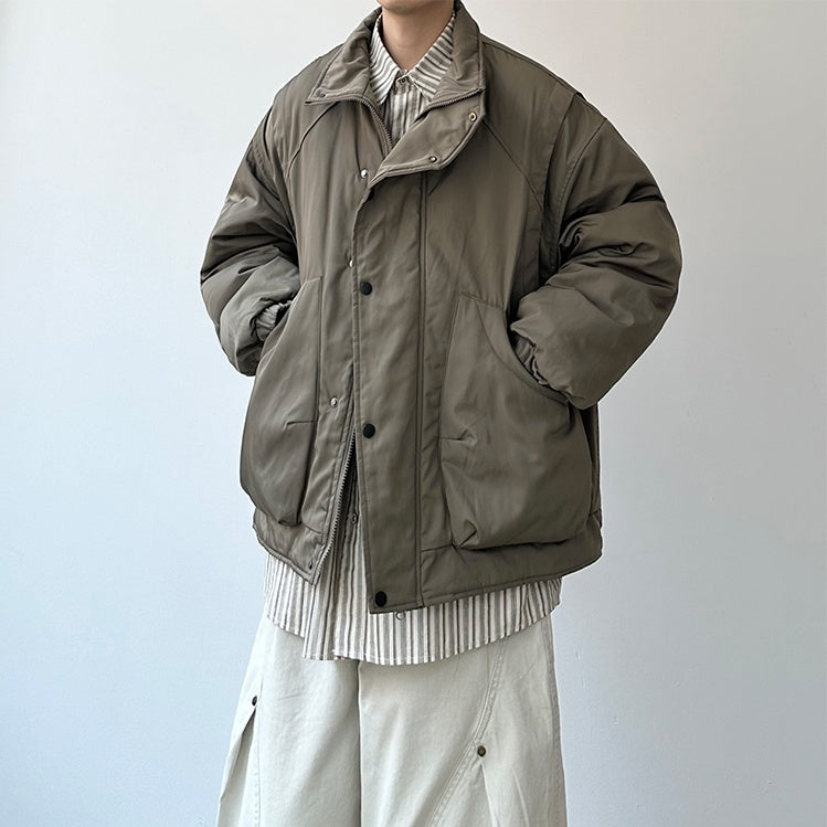 Volume Silhouette Stand Collar Jacket N0962