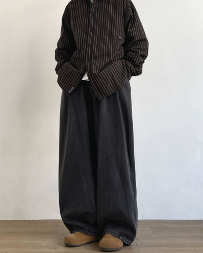 Retro Wide-Leg Denim Jeans N0683