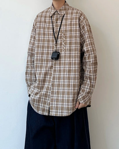 Vintage Plaid Shirt Jacket N0848