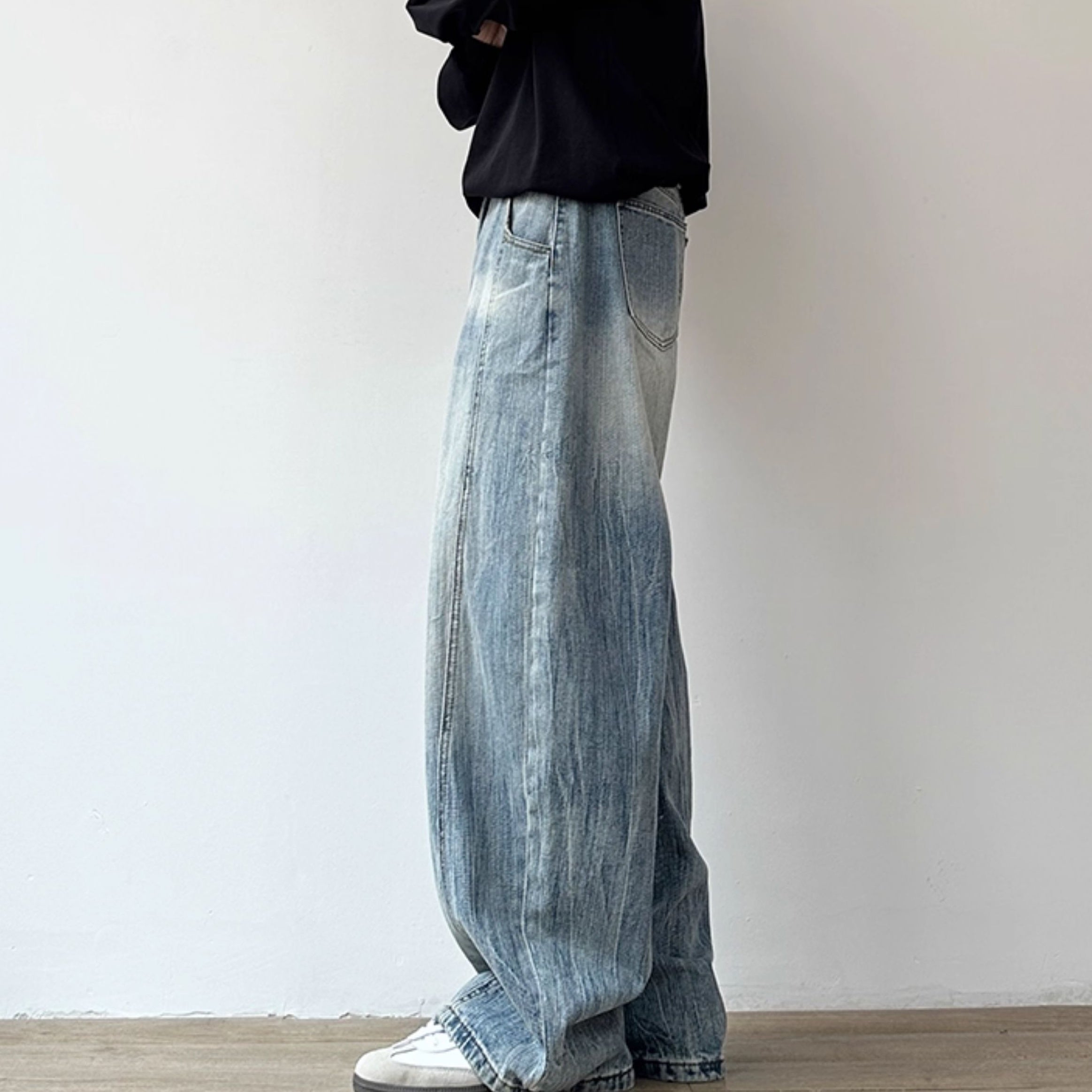 Vintage Wash Wide Denim Pants N0964 – NOSTALICA