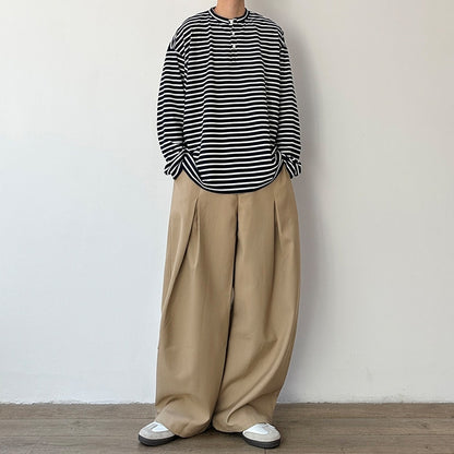 Loose Border Long Sleeve T-shirt N1073