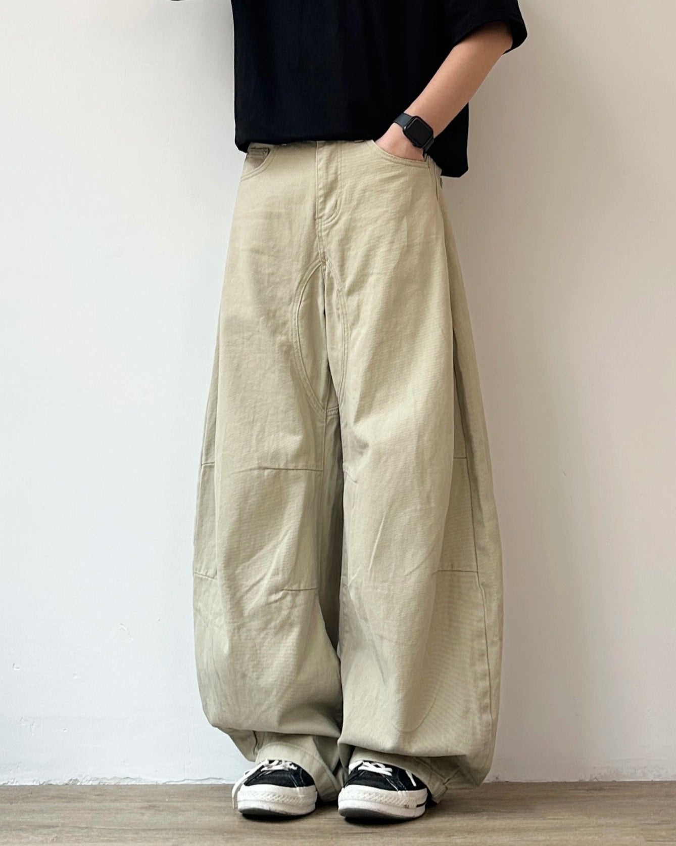 Retro Wide-Leg Work Pants N0873