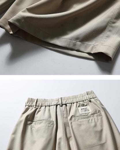 Simple Wide Silhouette Half Pants N0744